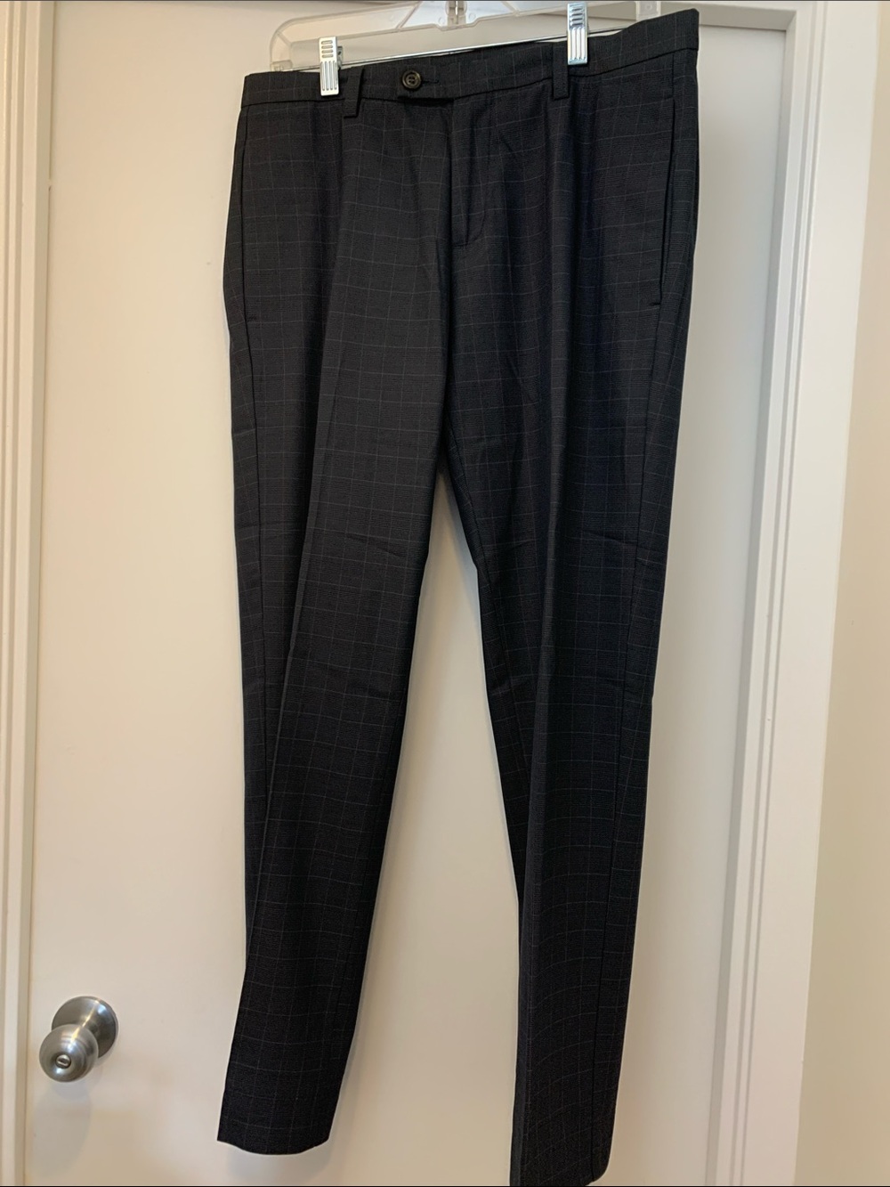 United Colors Of Benetton Black Windowpane Dress Pants